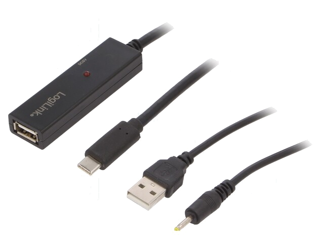USB repeater; USB 2.0; USB-A aansluiting,USB-C-stekker; 30m USB repeater; USB 2.0; USB-A aansluiting,USB-C-stekker; 30m